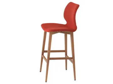 UNI 386M - High stool with back by Et al. - view 2